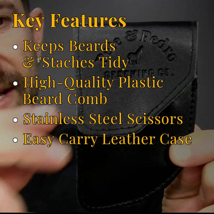 Pete & Pedro Pete & Pedro - Beard Care Comb & Scissors Kit