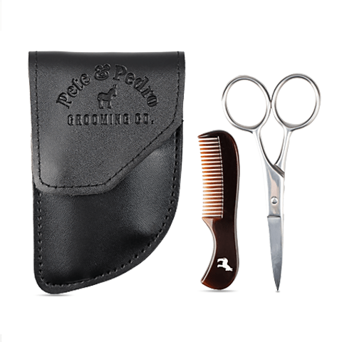 Pete & Pedro Pete & Pedro - Beard Care Comb & Scissors Kit