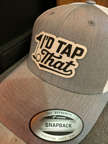 Pitcher Perfect Hat I'd Tap That - Snapback hat - Grey w/white patch