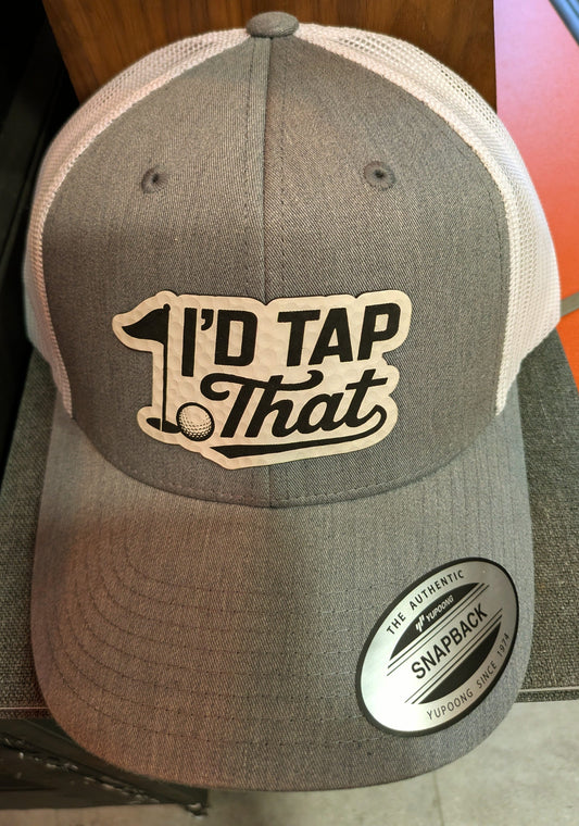 Pitcher Perfect Hat I'd Tap That - Snapback hat - Grey w/white patch
