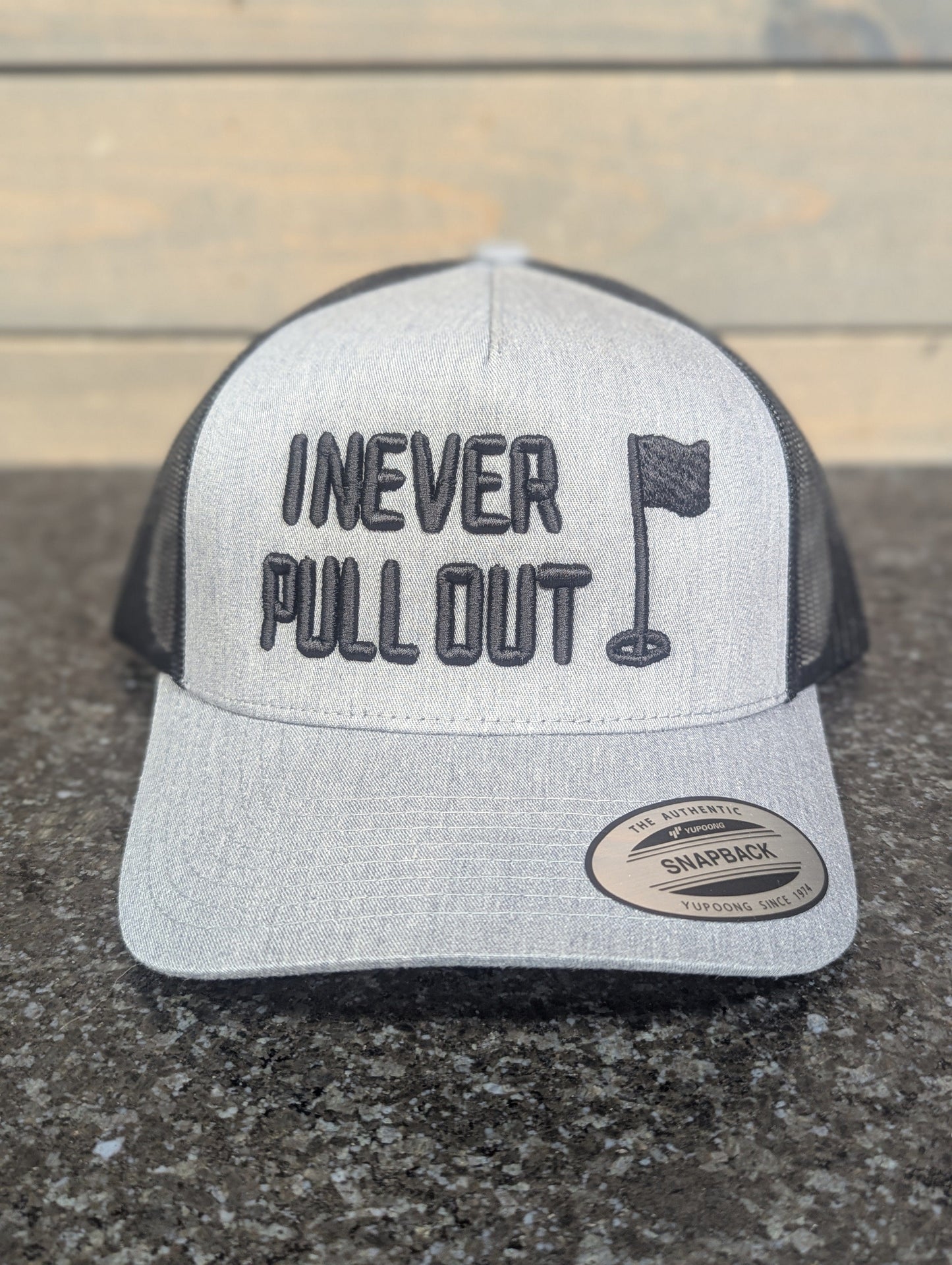 Pitcher Perfect Hat I Never Pull Out Snapback Yupoong