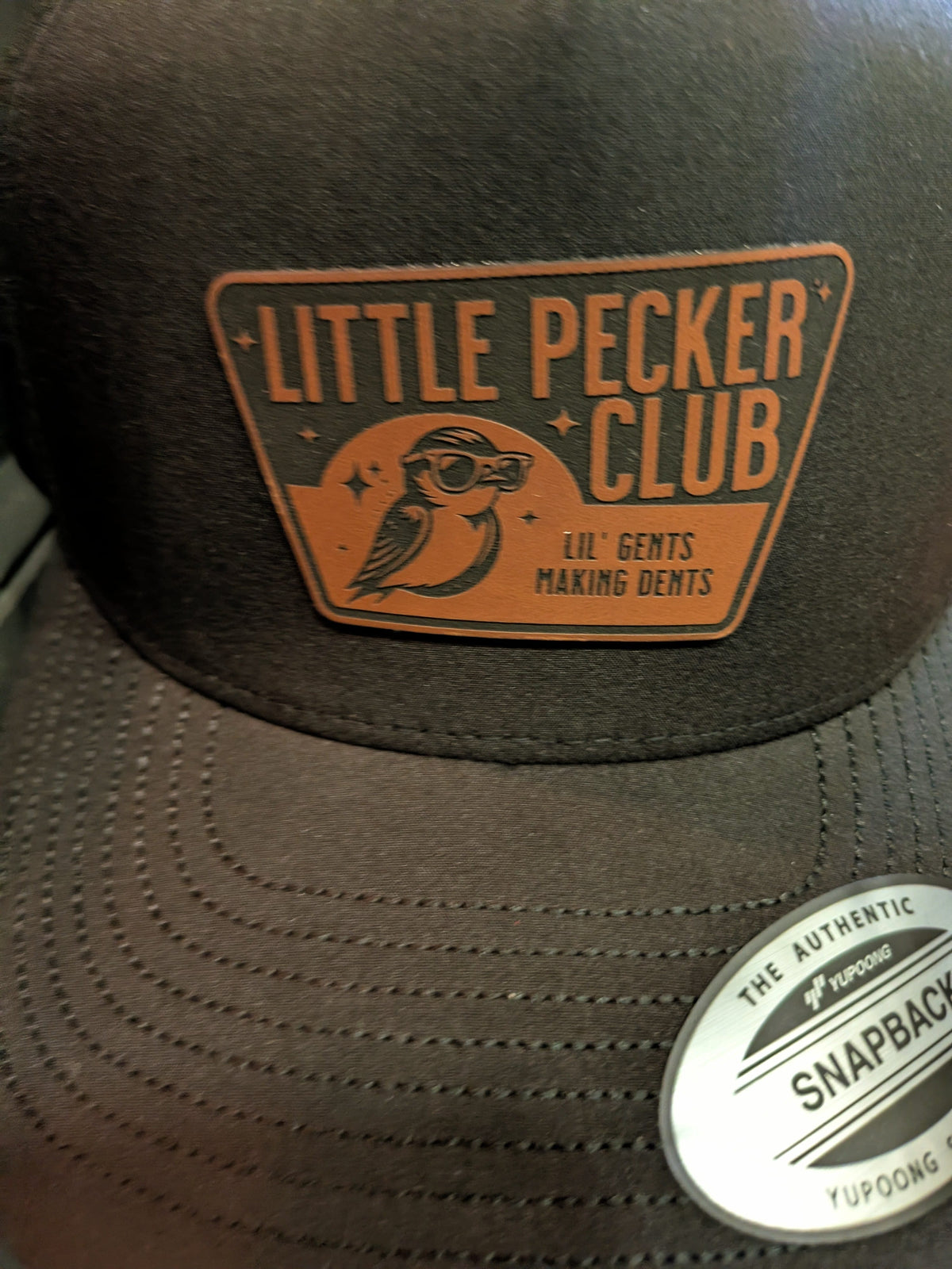Pitcher Perfect Hat Little Pecker Club - Lil Gents making Dents - Snapback Hat Premium - Black