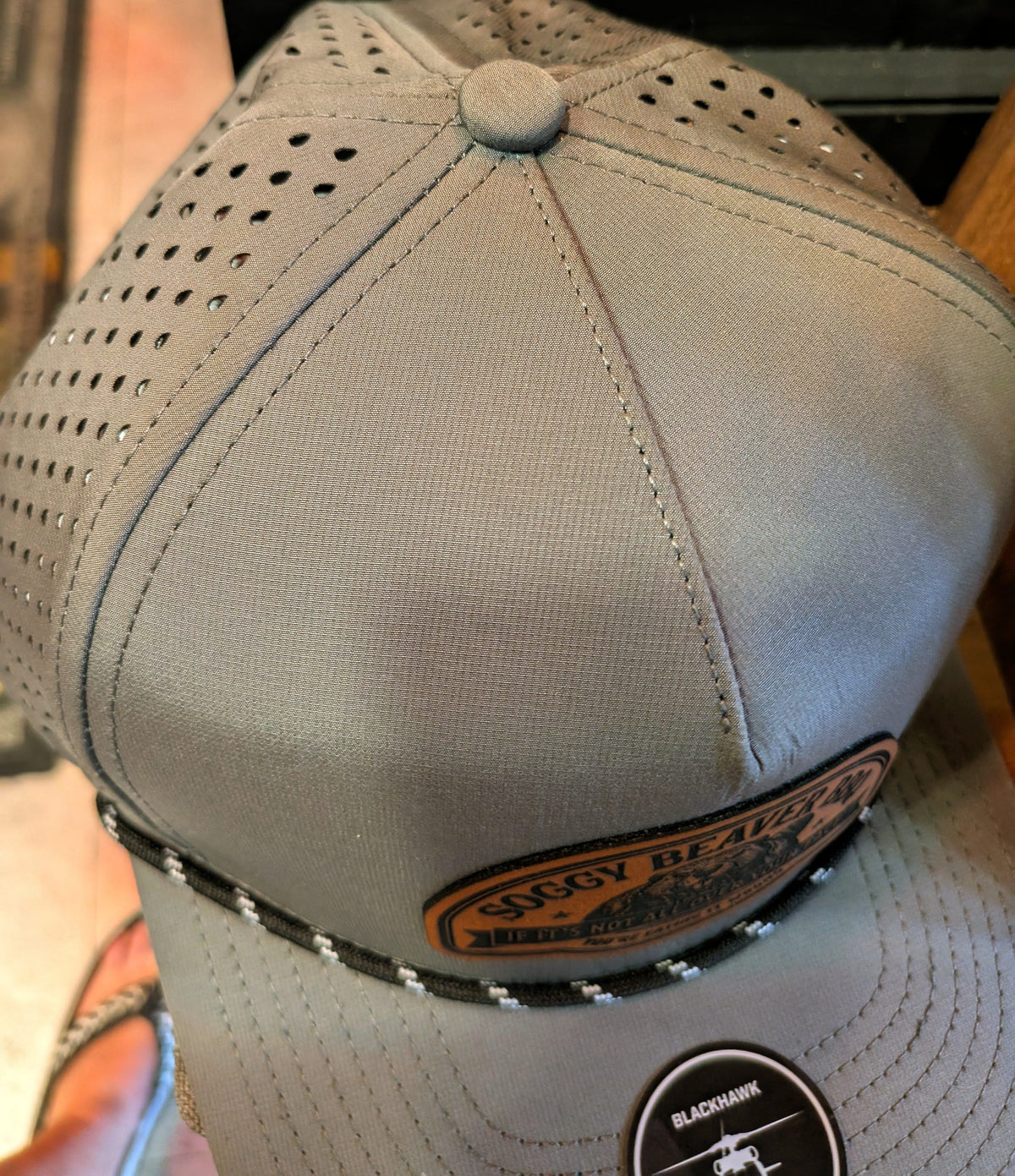 Pitcher Perfect Hat Soggy Beaver BBQ - Snapback Hat - Premium - High Quality - Blackhawk