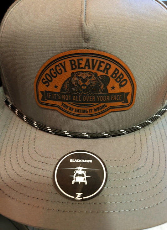 Pitcher Perfect Hat Soggy Beaver BBQ - Snapback Hat - Premium - High Quality - Blackhawk