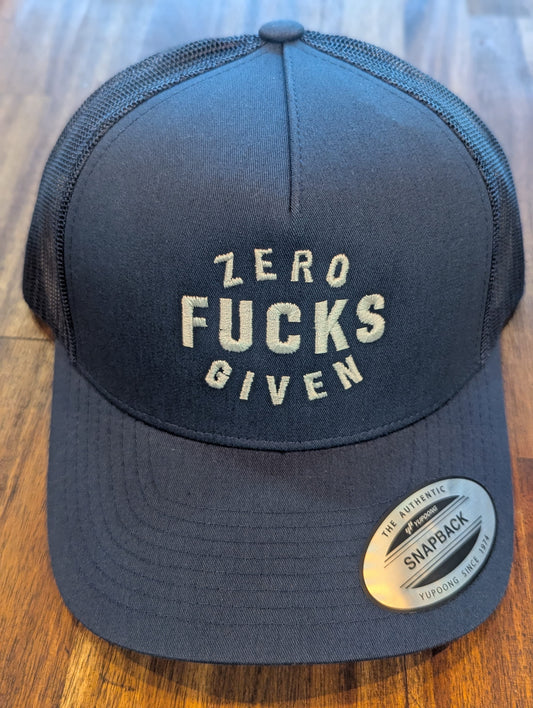 Pitcher Perfect Hat Zero Fucks Given Snapback Hat