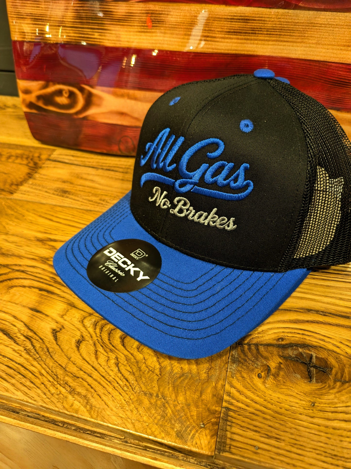Pitcher Perfect Trucker Hat All Gas, No Brakes - Yupoong Snapback Hat
