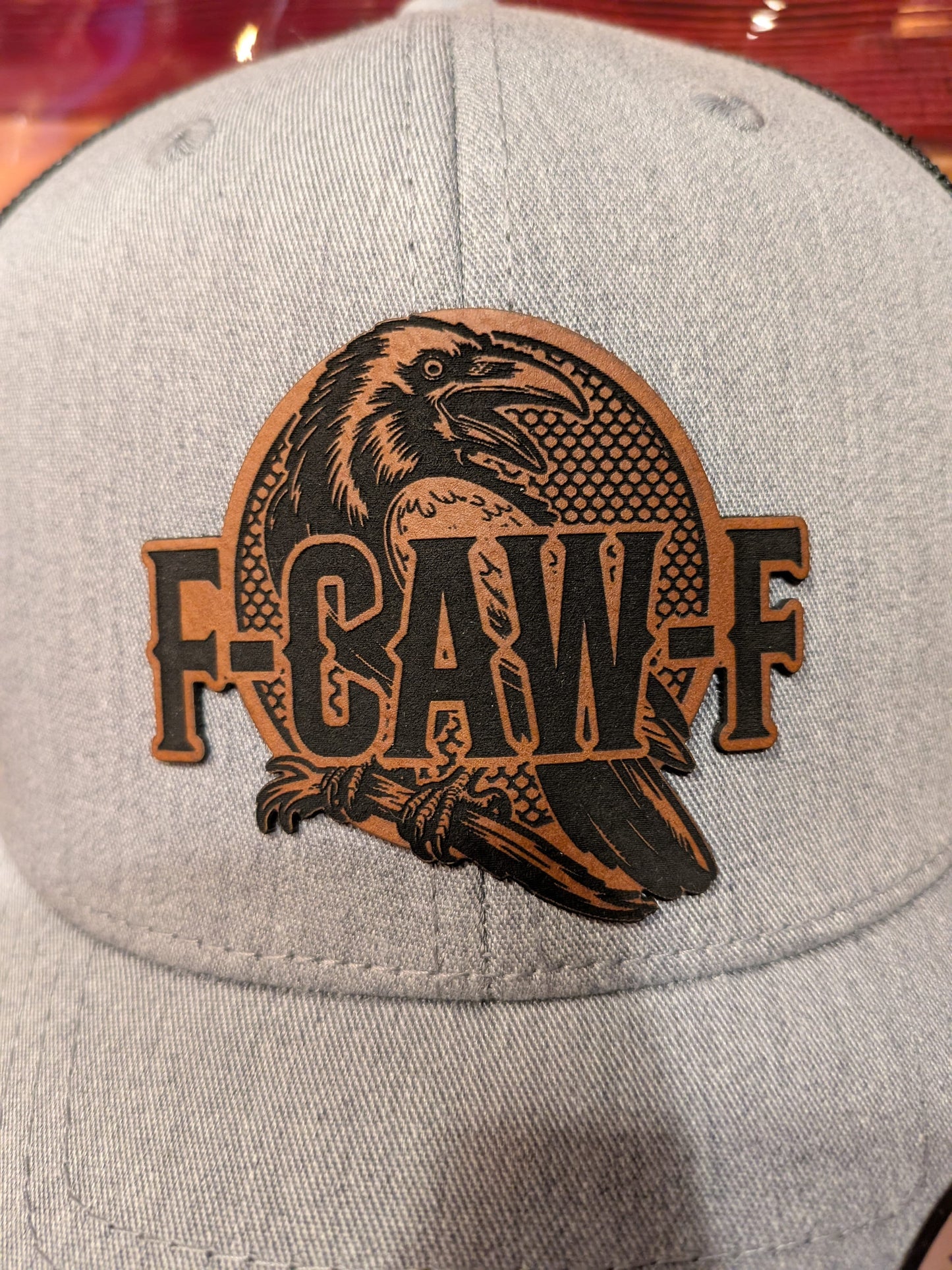 Pitcher Perfect Trucker Hat F-Caw-F Crow - Yupoong Snapback Hat
