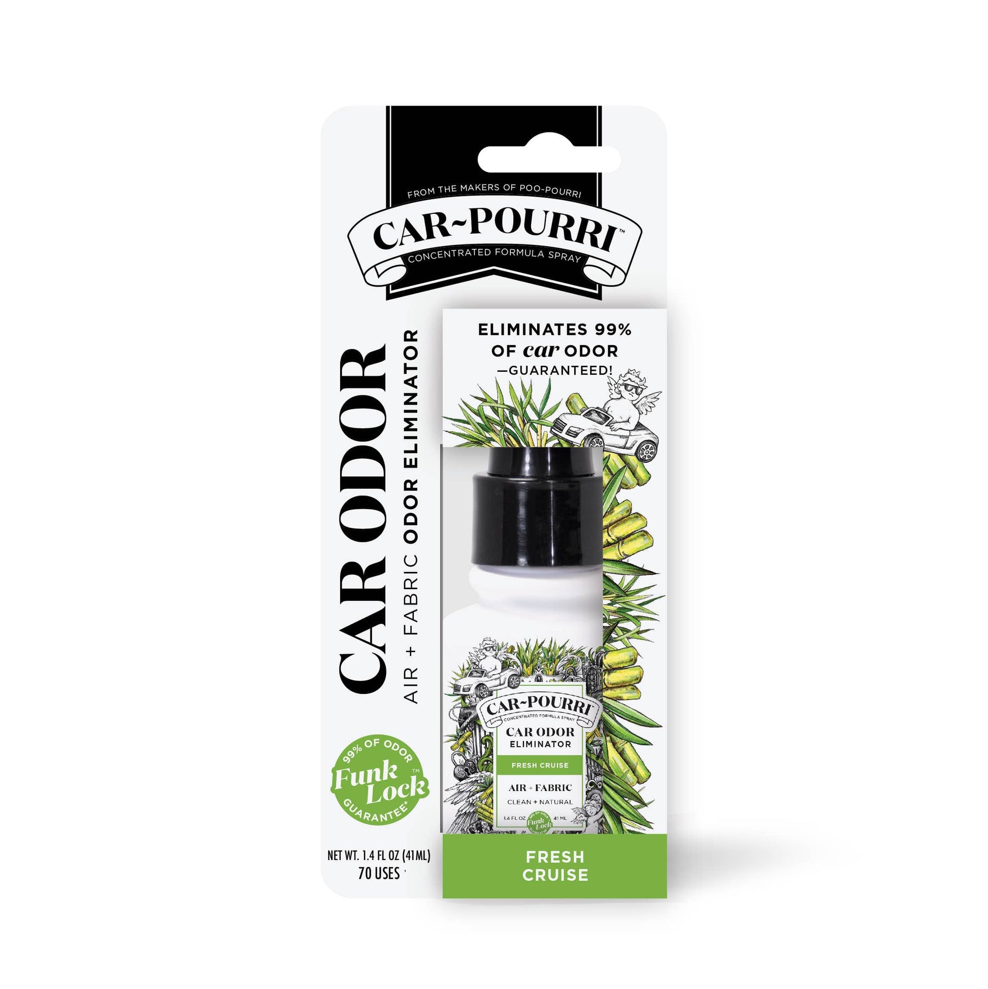 ~Pourri ~Pourri - Car~Pourri Air + Fabric, Fresh Cruise, Odor Refresher 1.4oz