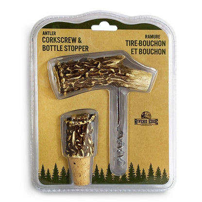 Rivers Edge Products Rivers Edge Products - Cork Screw and Bottle Stop-Antler