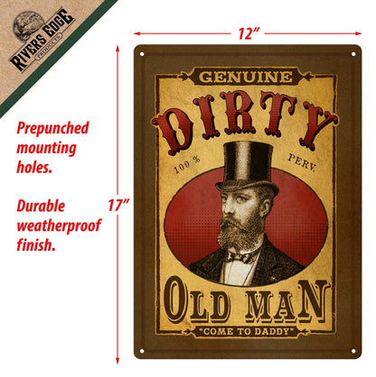 Rivers Edge Products Rivers Edge Products - Tin Sign 12in x 17in-Dirty Old Man