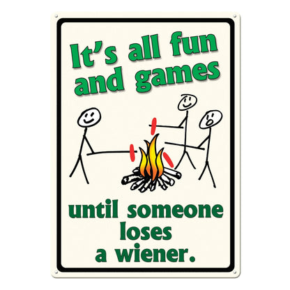 Rivers Edge Products Rivers Edge Products - Tin Sign 12in x 17in-Its All Fun and Games