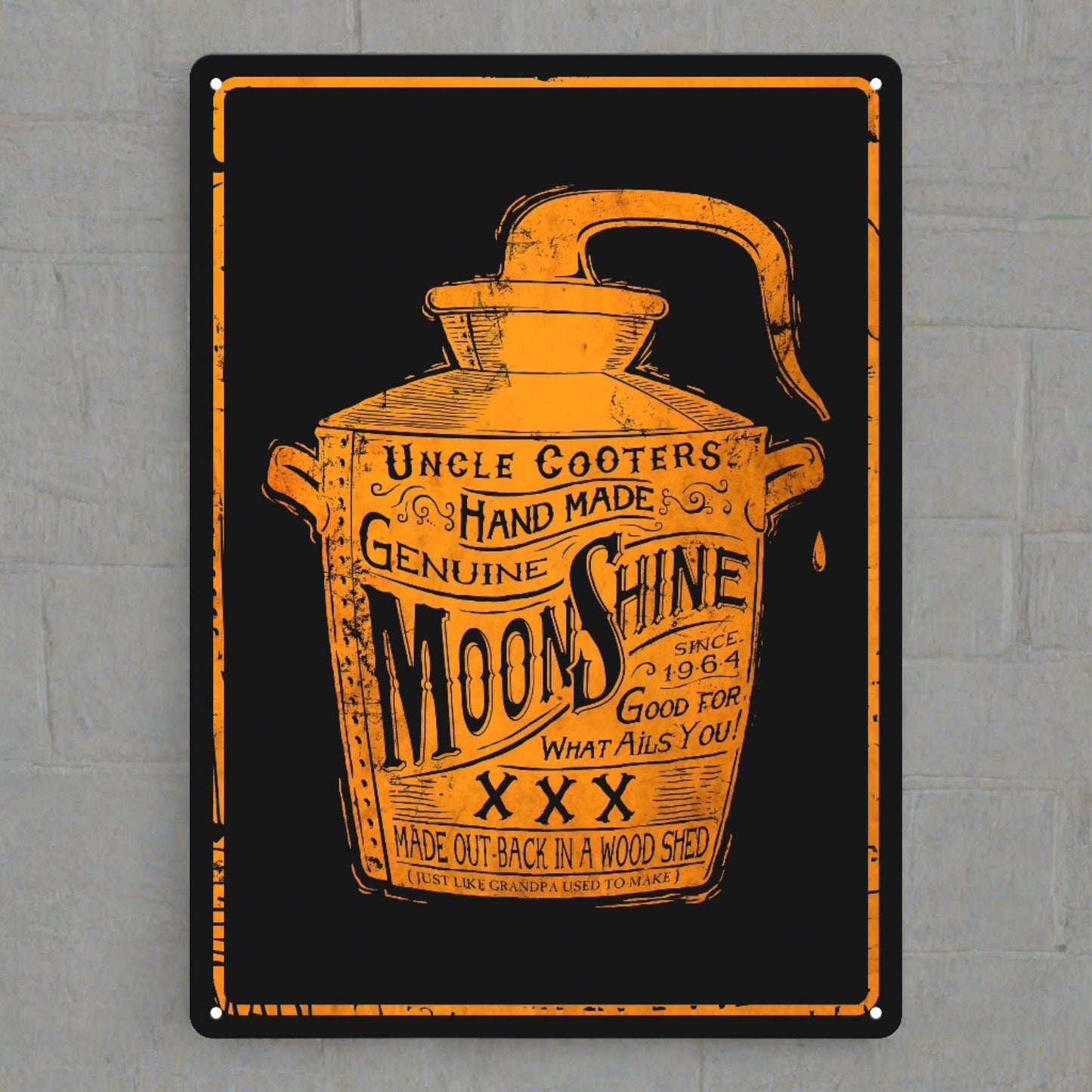 Rivers Edge Products Rivers Edge Products - Tin Sign 12in x 17in-Moon Shine