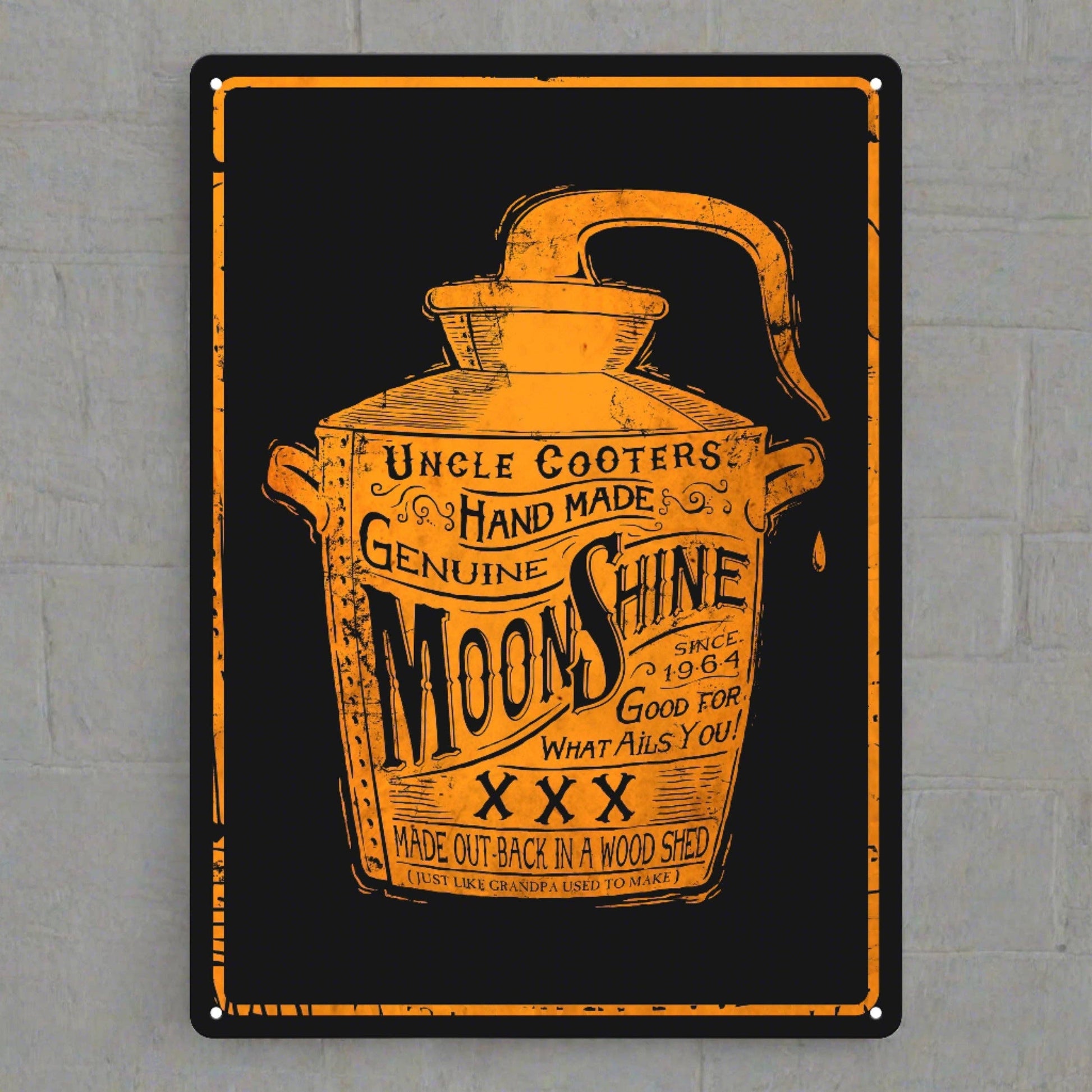 Rivers Edge Products Rivers Edge Products - Tin Sign 12in x 17in-Moon Shine