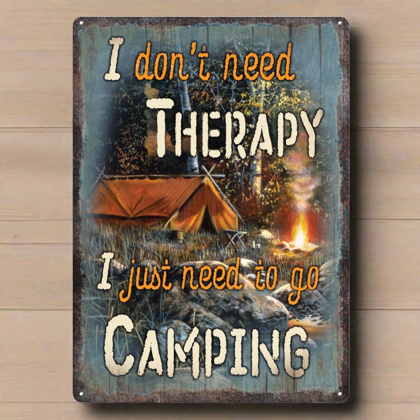 Rivers Edge Products Rivers Edge Products - Tin Sign 12in x 17in-Therapy Camping