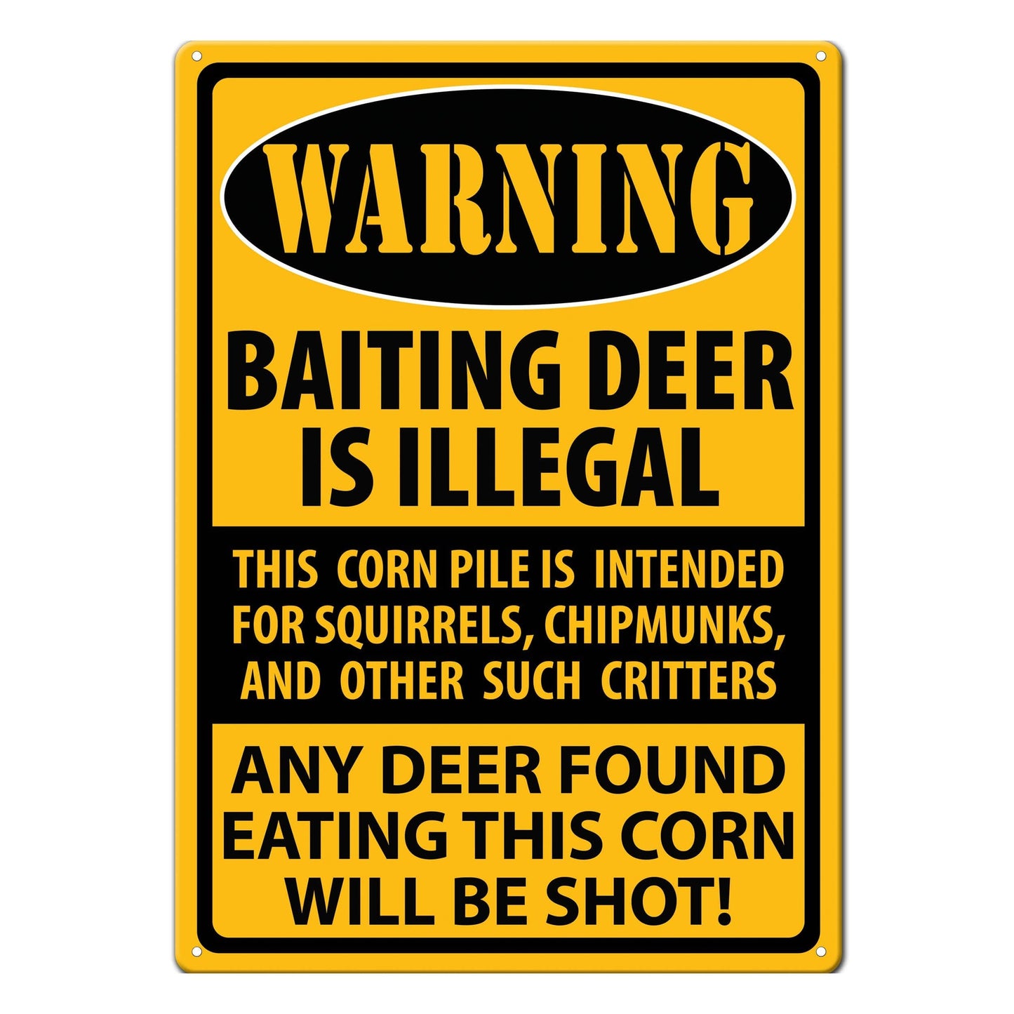 Rivers Edge Products Rivers Edge Products - Tin Sign 12in x 17in-Warning Baiting