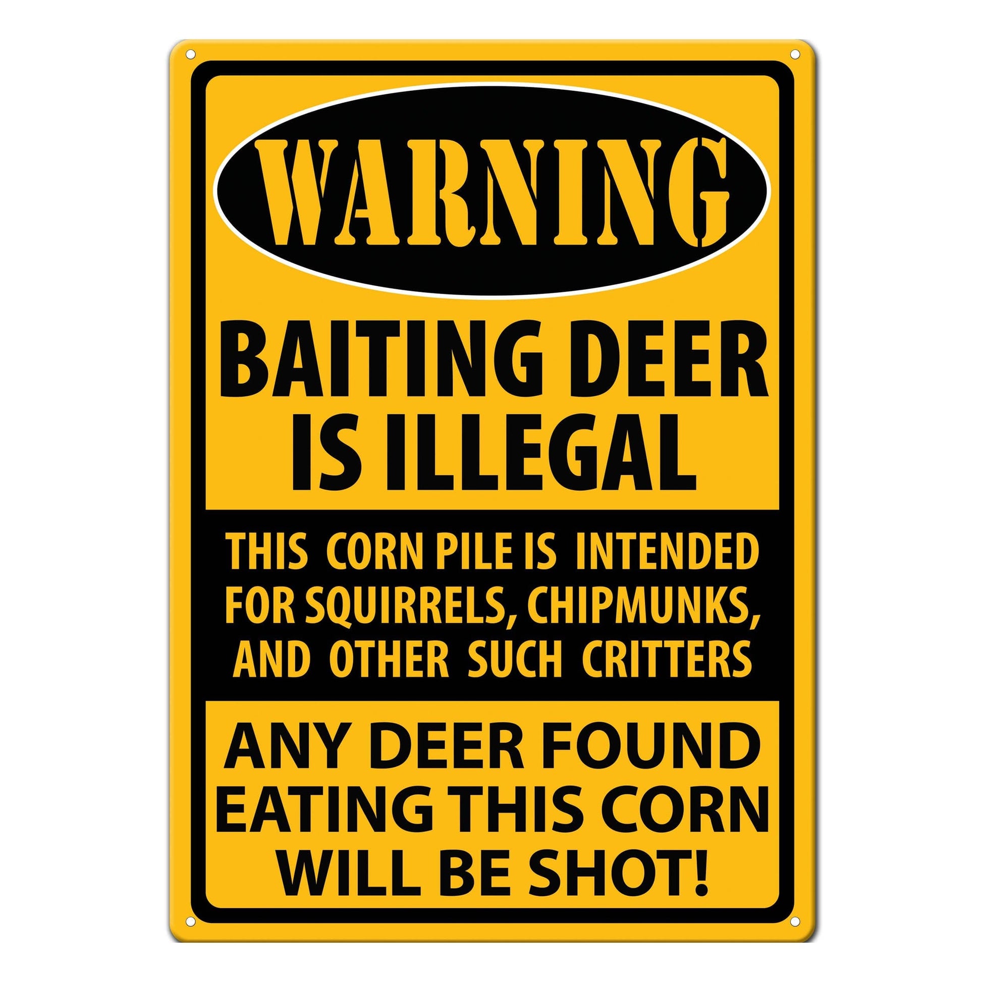 Rivers Edge Products Rivers Edge Products - Tin Sign 12in x 17in-Warning Baiting