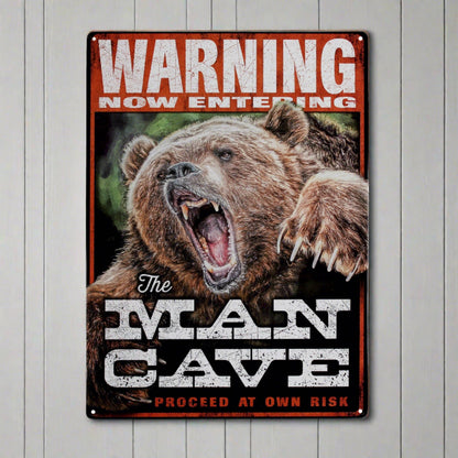 Rivers Edge Products Rivers Edge Products - Tin Sign 12in x 17in-Warning Man Cave