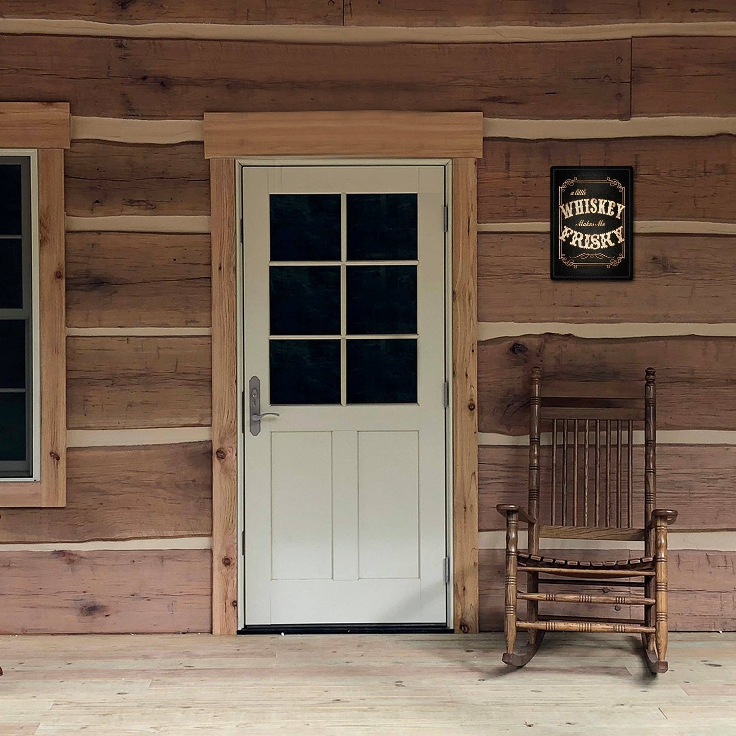 Rivers Edge Products Rivers Edge Products - Tin Sign 12in x 17in-Whiskey Makes Me Frisky