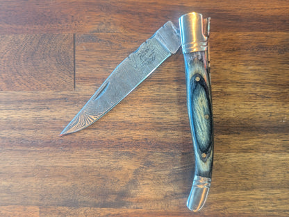 Slim Folder Pocket Knife (Lt./Dk. Wood) - El Matador