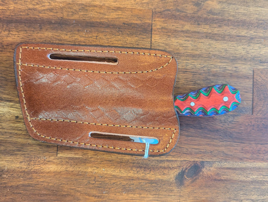 Mini Damascus Bull Cutter - Watermelon Color