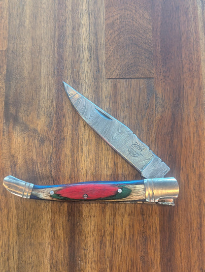 Slim Folder Pocket Knife (Red/Green) - El Matador