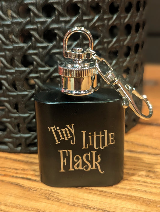 Tiny Little Flask - Mini Flask - 1 oz - Keychain