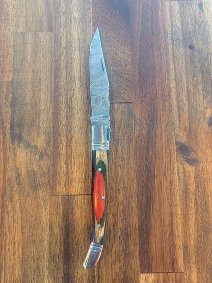 Slim Folder Pocket Knife (Red/Green) - El Matador