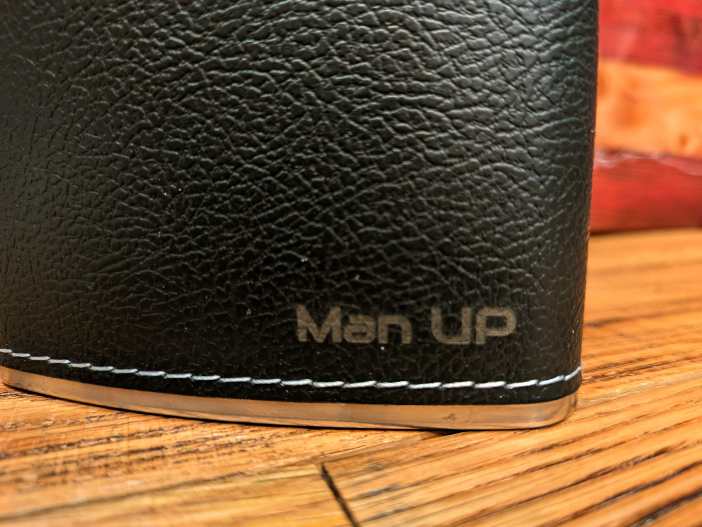 Black Wrap Flask - Man Up