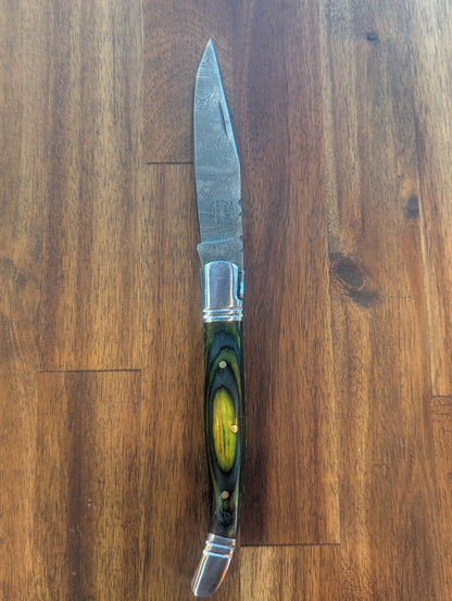 Slim Folder Pocket Knife (Green/Yellow) - El Matador