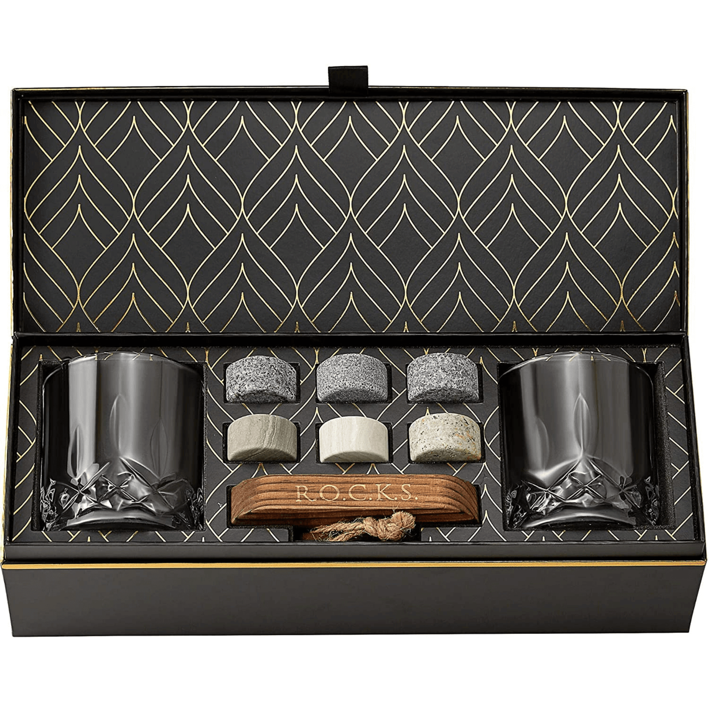 ROCKS Whiskey Chilling Stones ROCKS Whiskey Chilling Stones - The Connoisseur's Set - Signature Whiskey Glass Edition