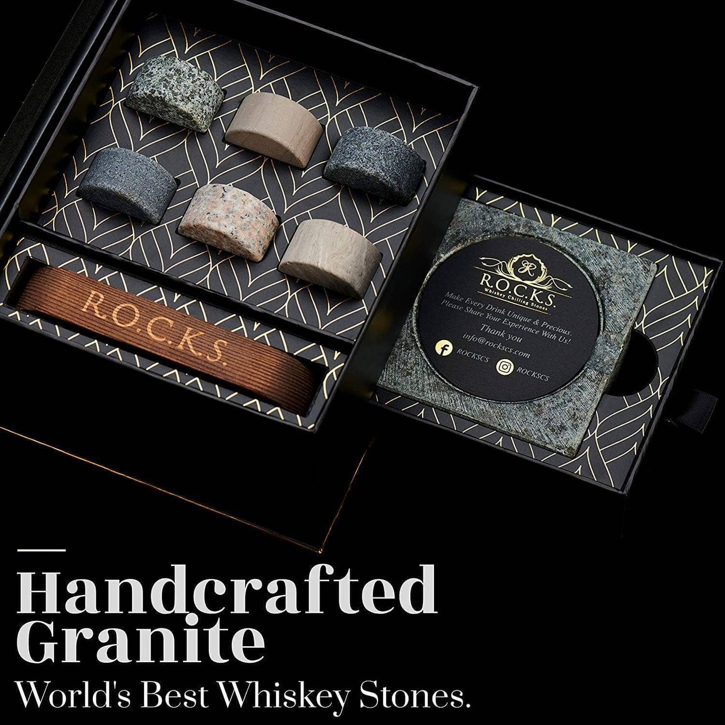 ROCKS Whiskey Chilling Stones ROCKS Whiskey Chilling Stones - The Gentleman's Set - Cigar Aficionado