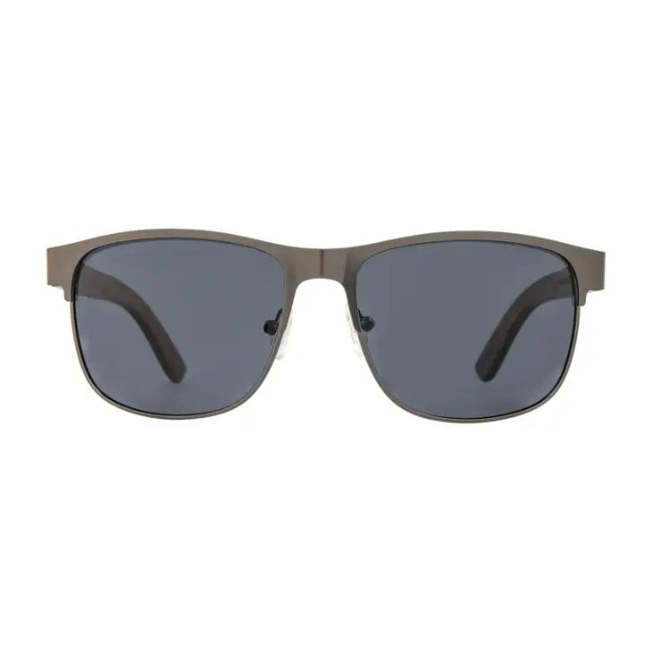 Root Sustainable Wooden Accessories LLC. Men's Sunglasses Metal Frame - Wood Temples Sunglasses -FRENCH QUARTER | GUNMETAL