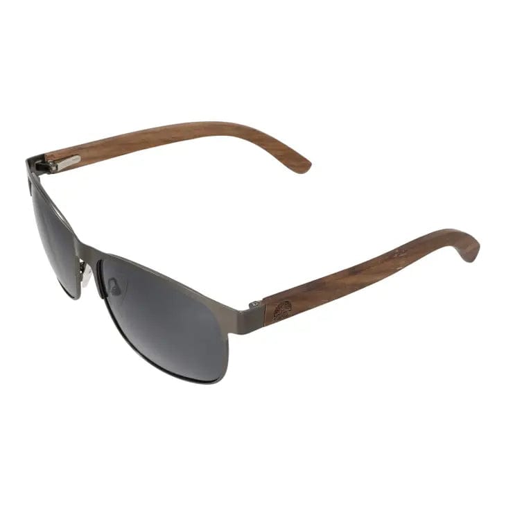 Root Sustainable Wooden Accessories LLC. Men's Sunglasses Metal Frame - Wood Temples Sunglasses -FRENCH QUARTER | GUNMETAL