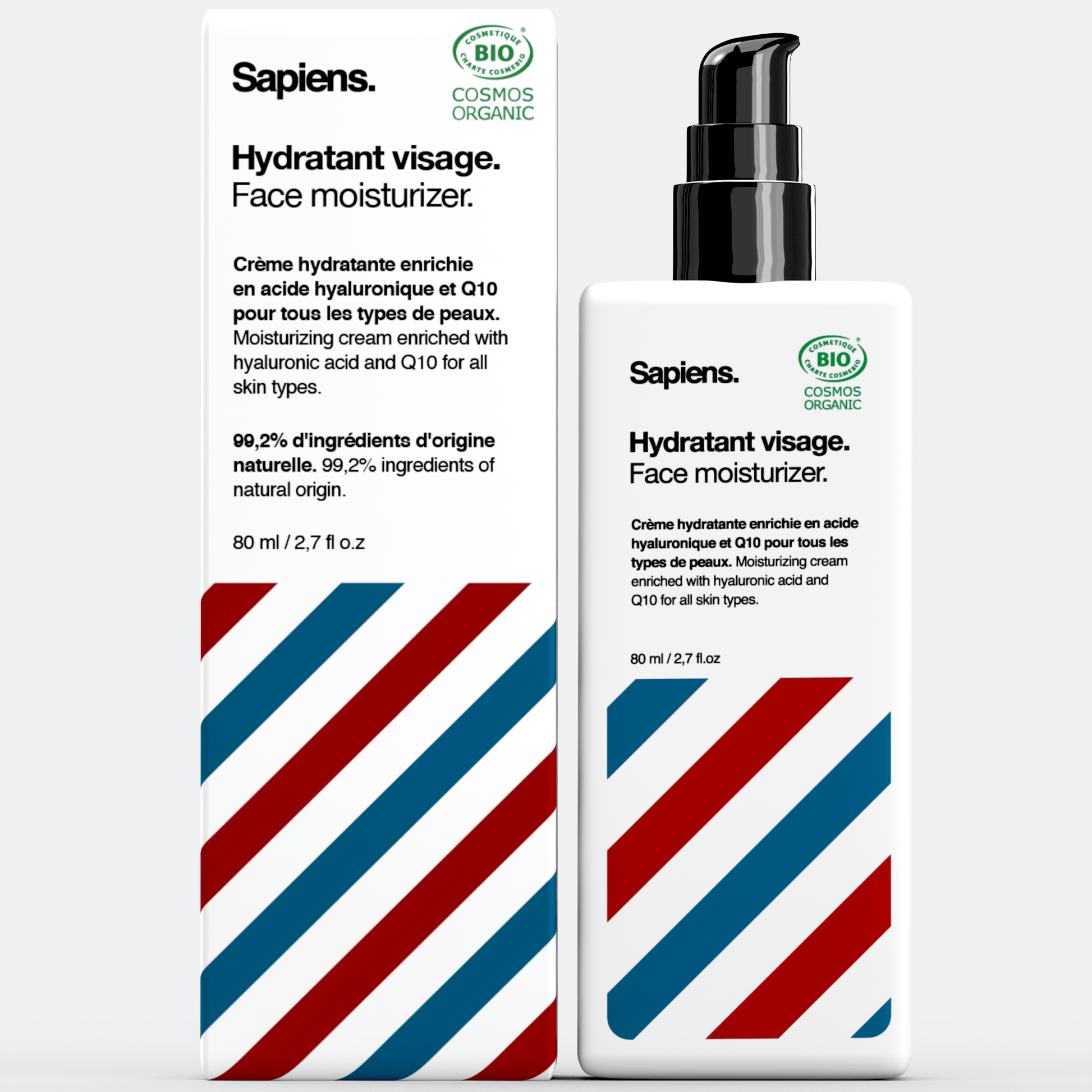 Sapiens. Sapiens. - Crème Hydratante Visage & Barbe BIO 80ml - Frais X Boisé