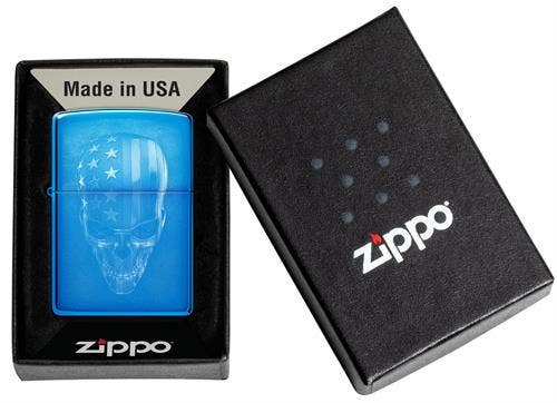 Scorpio Posters Scorpio Posters - American Skull Design Zippo Lighter