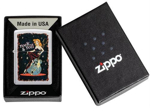 Scorpio Posters Scorpio Posters - Cool Chick Satin Chrome Zippo Lighter