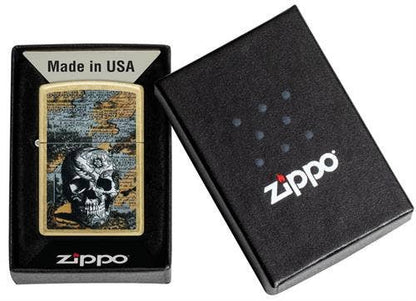 Scorpio Posters Scorpio Posters - Floral Skull Design Street Brass Zippo Lighter