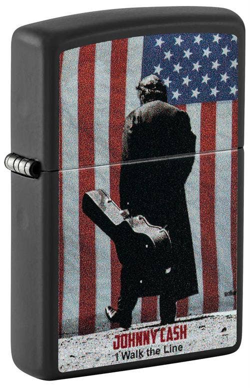 Scorpio Posters Scorpio Posters - Johnny Cash - I Walk the Line Black Matte Zippo Lighter