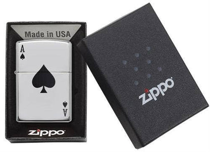 Scorpio Posters Scorpio Posters - Lucky Ace - High Polish Chrome Zippo Lighter