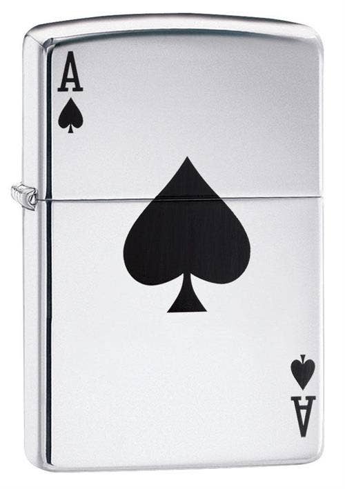 Scorpio Posters Scorpio Posters - Lucky Ace - High Polish Chrome Zippo Lighter