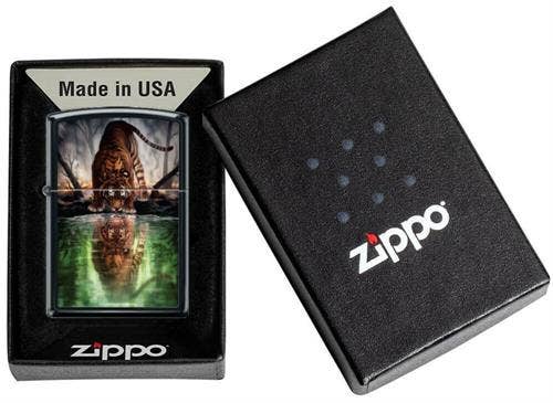 Scorpio Posters Scorpio Posters - The World I Used To Know Tiger Black Matte Zippo Lighter