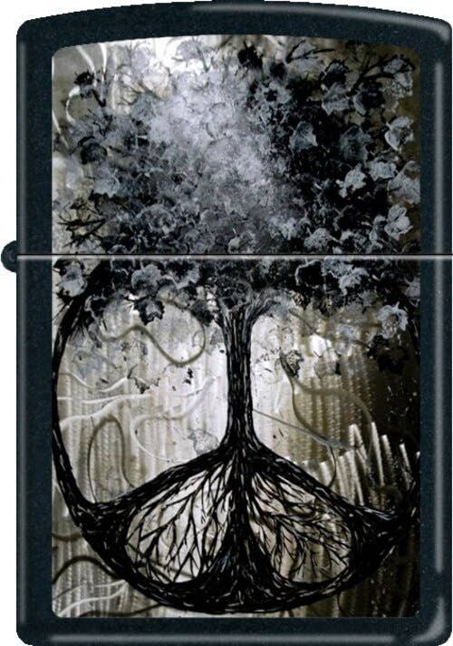 Scorpio Posters Scorpio Posters - Tree Of Peace Black Zippo Lighter