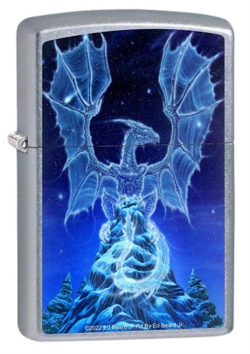 Scorpio Posters Scorpio Posters - Winter Spirit Dragon Street Chrome Zippo Lighter