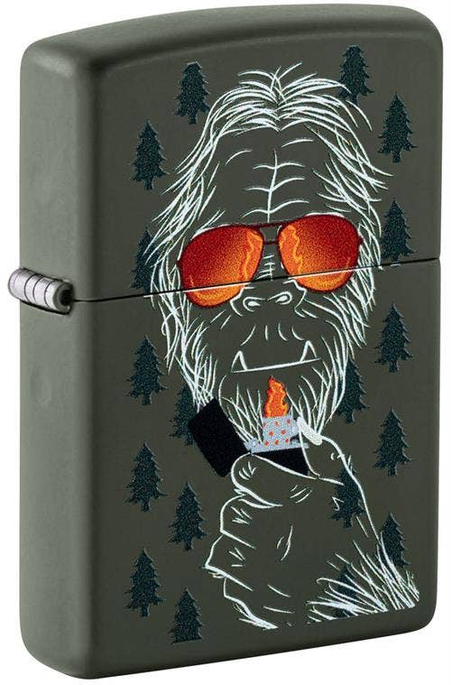 Scorpio Posters Scorpio Posters - Zipsquatch Design Green Matte Zippo Lighter