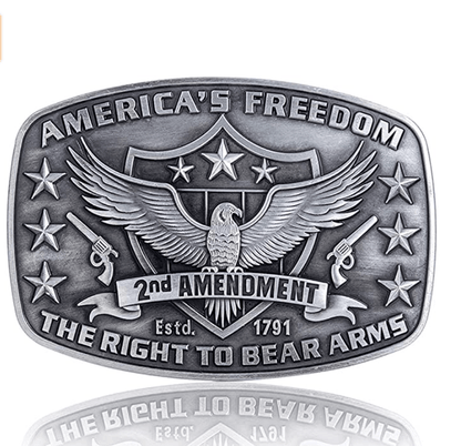 SimpleNGreat SimpleNGreat - The 2nd Amendment Belt Buckle The Right To Bear Arm 1782: Bronze