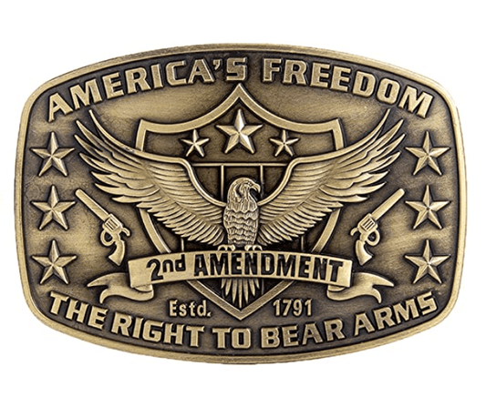 SimpleNGreat SimpleNGreat - The 2nd Amendment Belt Buckle The Right To Bear Arm 1782: Bronze