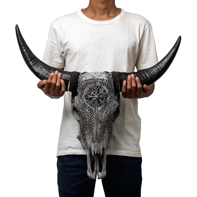 Skull Bliss Skull Grey Vegvisir Cow Skull