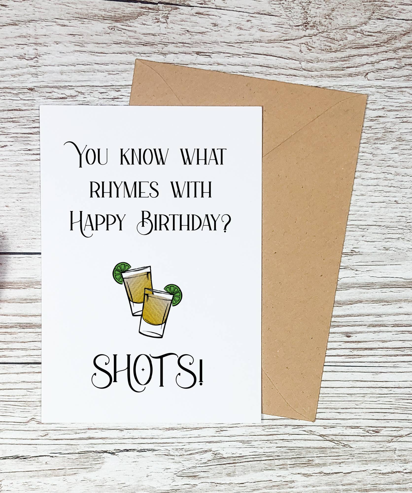 Sorry Not Sorry Co Sorry Not Sorry Co - Funny Happy Birthday Cards, Rhymes With Shots, Tequila Cards