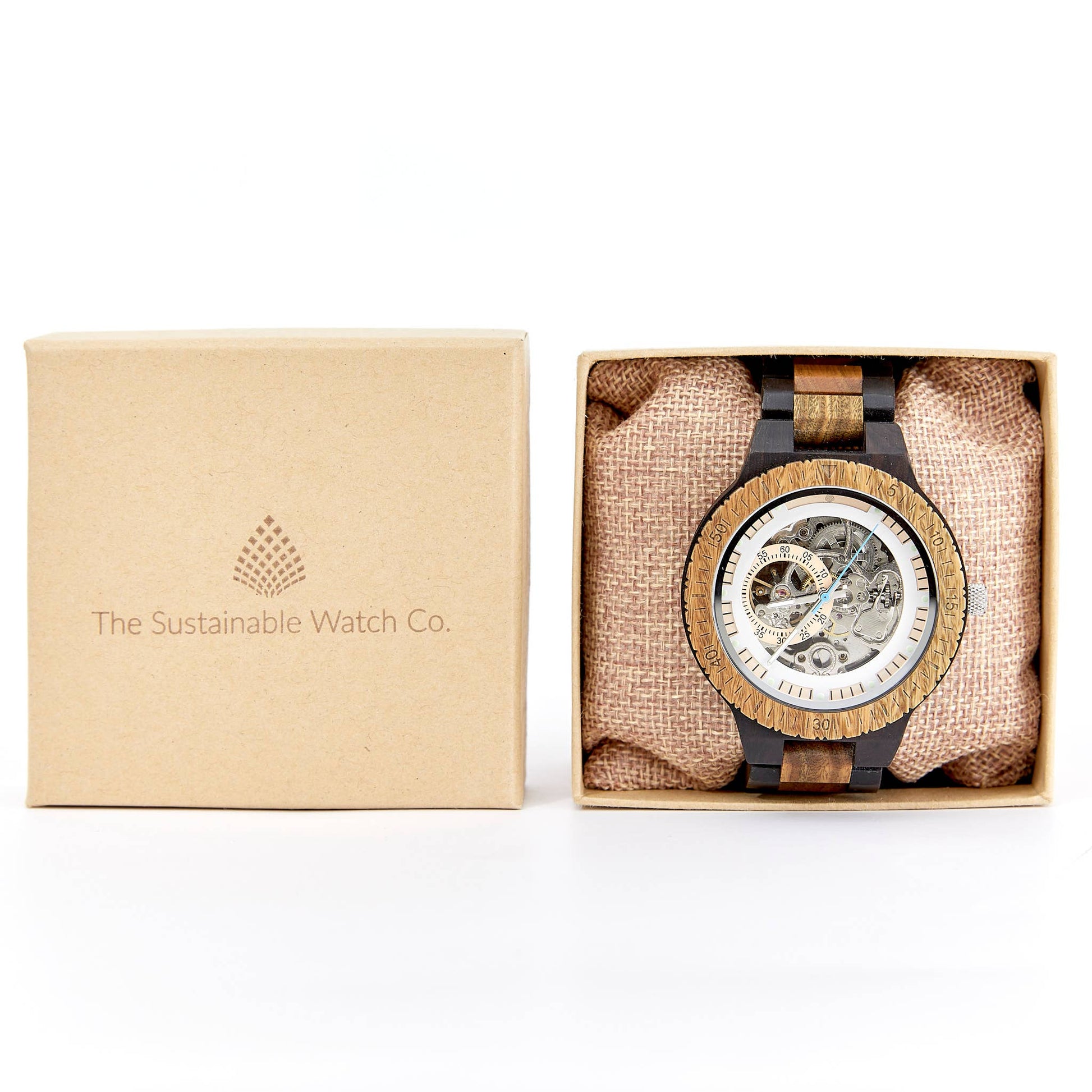 The Sustainable Watch Company The Sustainable Watch Company - The Hemlock - Handmade Recycled Natural Wood Wristwatch