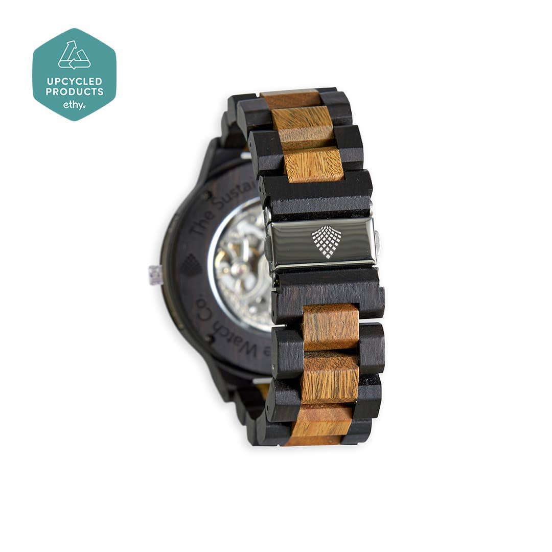 The Sustainable Watch Company The Sustainable Watch Company - The Hemlock - Handmade Recycled Natural Wood Wristwatch